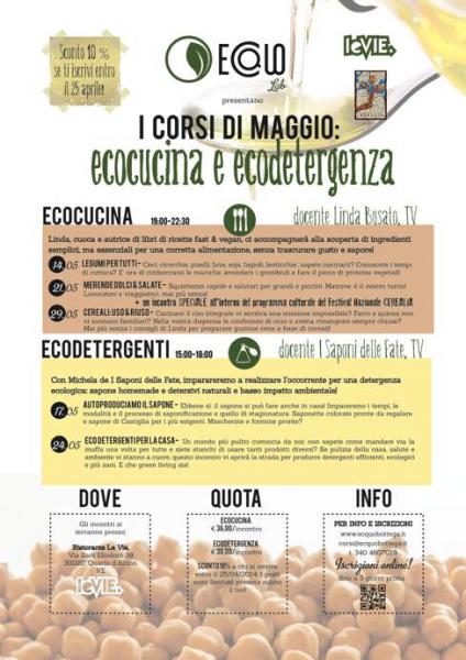 I Corsi di Maggio: eco cucina & eco detergenza